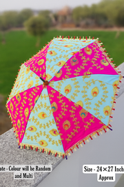 Decorative Embroidered Umbrella (24" x 27" Approx.)