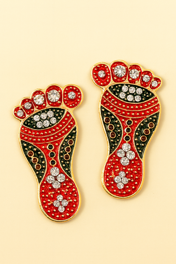 Laxmi Mata Charan – Decorative Feet for Diwali & Festive Puja