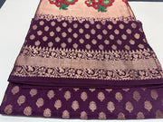 Banarasi - Korea Chiffon Border Meenakari