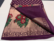 Banarasi - Korea Chiffon Border Meenakari