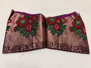 Banarasi - Korea Chiffon Border Meenakari