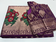 Banarasi - Korea Chiffon Border Meenakari