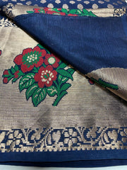 Banarasi - Korea Chiffon Border Meenakari