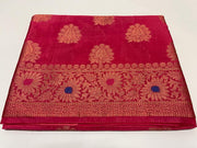 Banarasi - Wam Silk Copper Buta (Red)