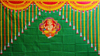 Ganesh on Green Background Cloth Backdrop