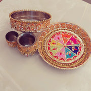 Gota Patti Karwa Chauth Thali Set