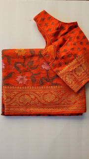 Banarasi - Silk Patola Meenakari Zari Border