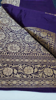 Banarasi - Walkalam Silky Plain With Zari Border