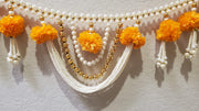 Marigold Flower and Beads Toran/Bandhanwar