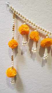 Marigold Flower and Beads Toran/Bandhanwar