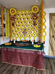 Marigold Flower and Bells Backdrop