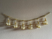 Golden Toran with White Beads