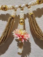 Golden Beads and Flower Toran