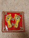 Laxmi Mata Charan (3 inch) - Set of 2