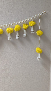 Marigold Flower and Beads Toran/Bandhanwar