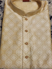 Light Golden Kurta Pajama Set