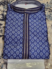 Dark Blue Kurta Pajama Set