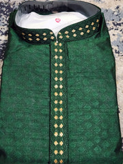 Dark Green Kurta Pajama Set