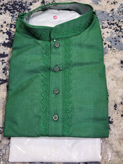 Dark Green Kurta Pajama Set