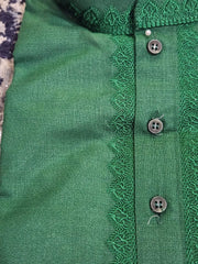 Dark Green Kurta Pajama Set