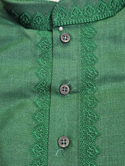 Dark Green Kurta Pajama Set