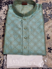 Blue Green Kurta Pajama Set