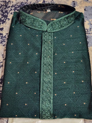 Dark Green Kurta Pajama Set