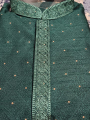 Dark Green Kurta Pajama Set