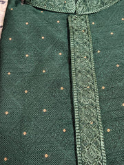 Dark Green Kurta Pajama Set