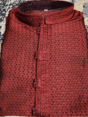 Maroon Kurta Pajama Set