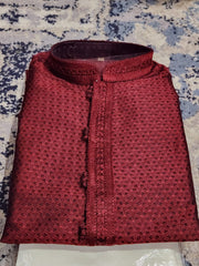 Maroon Kurta Pajama Set