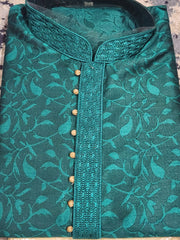 Dark Green Kurta Pajama Set