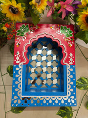 Handcrafted Pine MDF Jharokha – Mirror & Lippan Work