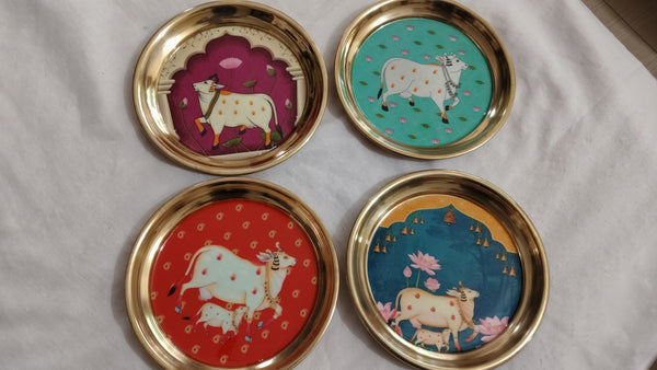 Brass Plates with Laminated Designs – 6 Inch