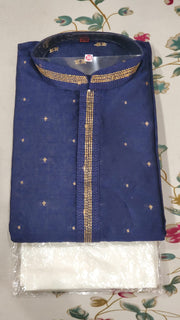 Navy Blue Kurta Pajama Set