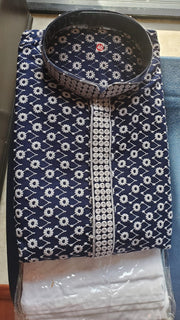 Navy Blue Kurta Pajama Set