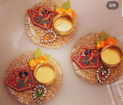 Padmavat Diyas (Mixed Designs) - Set of 4 diyas