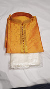 Mustard Yellow Kurta With White Pajama Set