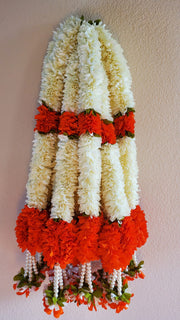 Fabric and Beads Hanging with Link - Diwali/Ganapati/House warming/Wedding (Pair)