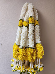 Fabric and Beads Hanging with Link - Diwali/Ganapati/House warming/Wedding (Pair)