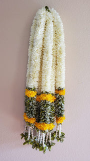 Fabric Hanging with Beads for Decoration - Diwali/Ganapati/House warming/Wedding (Pair)